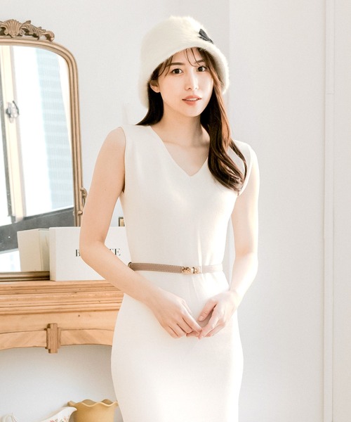 Julia Boutique（ジュリアブティック）の「リボンモチーフチューリップハット（ハット・レディース・ブラック/ホワイト・ONE）」の3枚目の写真