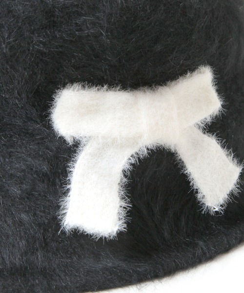 Julia Boutique（ジュリアブティック）の「リボンモチーフチューリップハット（ハット・レディース・ブラック/ホワイト・ONE）」の21枚目の写真