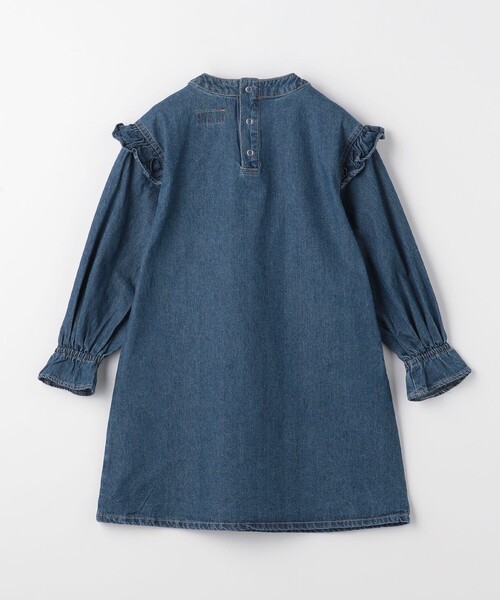 UNIVERSAL OVERALL(ユニバーサルオーバーオール)の「【別注】<UNIVERSAL OVERALL>TJ デニム ワンピース / キッズ 100cm-130cm(ワンピース・キッズ・ダークグレー/コバルトブルー・S(120-130cm)/XS(100-110cm))」の5枚目の写真