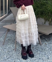 FOREVER 21 | 【2024FW】フリルティアードロングスカート(スカート)