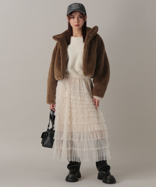 FOREVER 21（フォーエバー トゥエンティーワン）の「【2024FW】フリルティアードロングスカート（スカート・レディース・ブラック/ホワイト/グレー・FREE）」の11枚目の写真