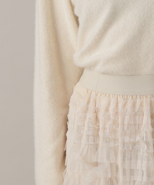 FOREVER 21（フォーエバー トゥエンティーワン）の「【2024FW】フリルティアードロングスカート（スカート・レディース・ブラック/ホワイト/グレー・FREE）」の19枚目の写真