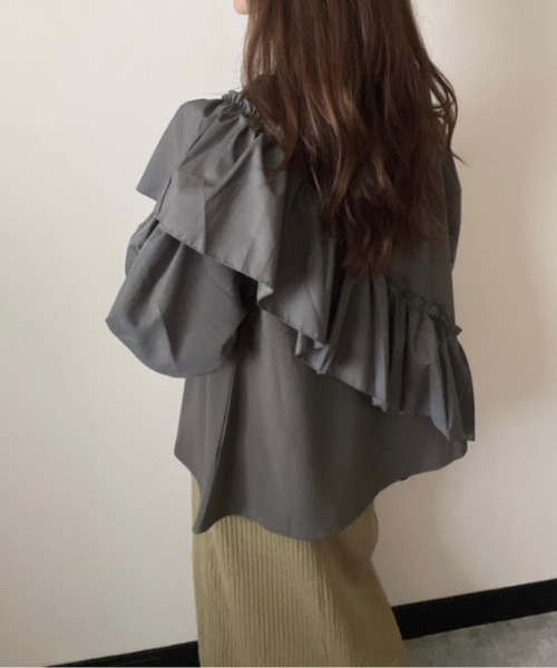deux amour(ドゥーザムール)の「【ZOZO限定】フリルチュニック(チュニック・レディース・カーキ/ブラック/グレー・FREE)」の19枚目の写真