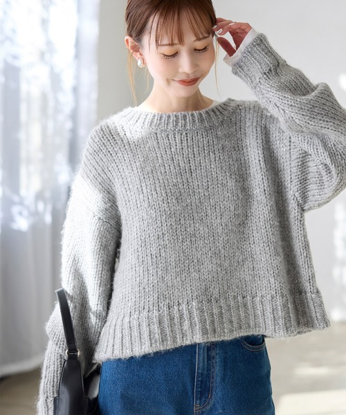 ラメリリーショートニットプルオーバー（ニット/セーター）｜ROPE