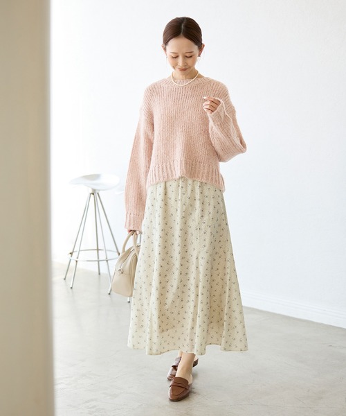 ROPE' PICNIC（ロペピクニック）の「ラメリリーショートニットプルオーバー（ニット/セーター・レディース・ベージュ/グレー/ピンク/サックスブルー・38）」の15枚目の写真