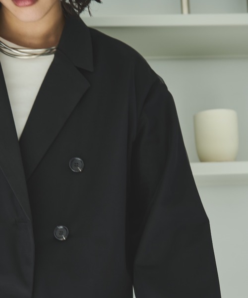 Trish（トリッシュ）の「チュール重ねショートジャケット（テーラードジャケット・レディース・ブラック/ライトグレー/チャコールグレー・MEDIUM）」の14枚目の写真