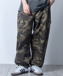 Starting Over(X^[eBOI[o[)bio-wash camouflage cargo wide pants / oCIEHbV Jt[W J[S Ch pc(J[Spc)