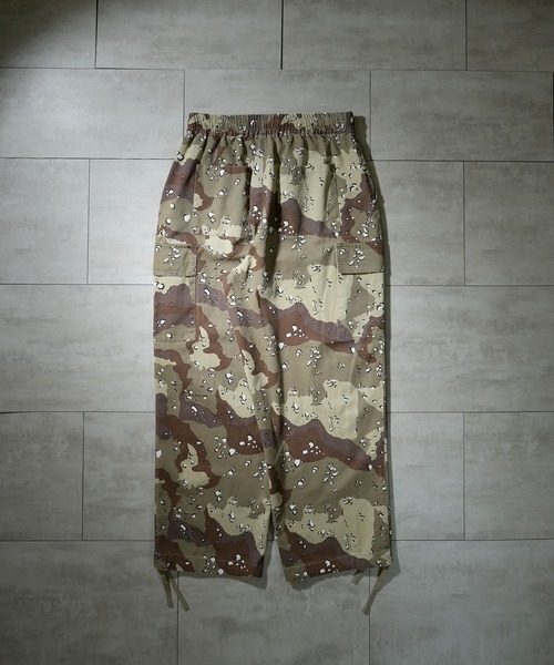 Starting Over（スターティングオーバー）の「bio-wash camouflage cargo wide pants / バイオウォッシュ カモフラージュ カーゴ ワイド パンツ（カーゴパンツ・メンズ・グリーン/カーキ/ダークグリーン・L/M/XL）」の5枚目の写真