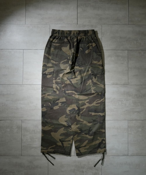 Starting Over（スターティングオーバー）の「bio-wash camouflage cargo wide pants / バイオウォッシュ カモフラージュ カーゴ ワイド パンツ（カーゴパンツ・メンズ・グリーン/カーキ/ダークグリーン・L/M/XL）」の6枚目の写真