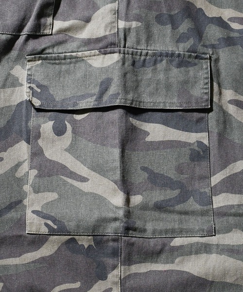 Starting Over（スターティングオーバー）の「bio-wash camouflage cargo wide pants / バイオウォッシュ カモフラージュ カーゴ ワイド パンツ（カーゴパンツ・メンズ・グリーン/カーキ/ダークグリーン・L/M/XL）」の10枚目の写真