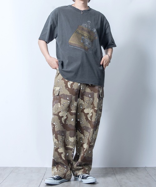 Starting Over（スターティングオーバー）の「bio-wash camouflage cargo wide pants / バイオウォッシュ カモフラージュ カーゴ ワイド パンツ（カーゴパンツ・メンズ・グリーン/カーキ/ダークグリーン・L/M/XL）」の17枚目の写真