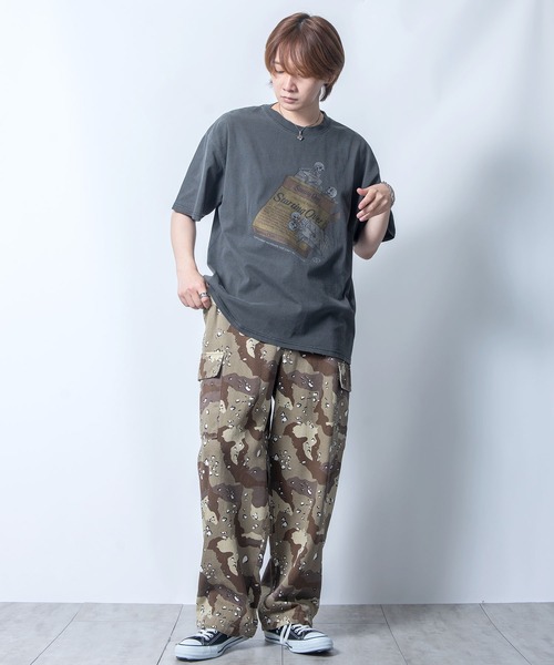 Starting Over（スターティングオーバー）の「bio-wash camouflage cargo wide pants / バイオウォッシュ カモフラージュ カーゴ ワイド パンツ（カーゴパンツ・メンズ・グリーン/カーキ/ダークグリーン・L/M/XL）」の22枚目の写真