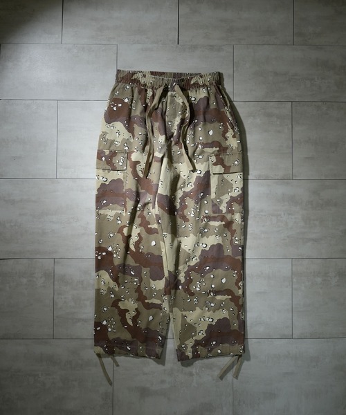 Starting Over（スターティングオーバー）の「bio-wash camouflage cargo wide pants / バイオウォッシュ カモフラージュ カーゴ ワイド パンツ（カーゴパンツ・メンズ・グリーン/カーキ/ダークグリーン・L/M/XL）」の14枚目の写真