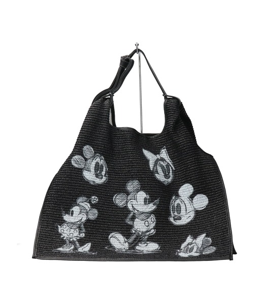 ANITA BILARDI（アニタビラルディ）の「【ANITA BILARDI】ミッキーミニープリントラフィアバッグ(Q56355)（トートバッグ・レディース・ブラック系その他・ALL）」の4枚目の写真
