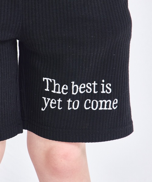 pairmanon(ペアマノン)の「【ふんわりワッフル】刺繍入り ベーシックハーフパンツ(スウェットパンツ・キッズ・ブラック/モカ/オレンジ系その他・100/130/150/90/140/120/110)」の14枚目の写真
