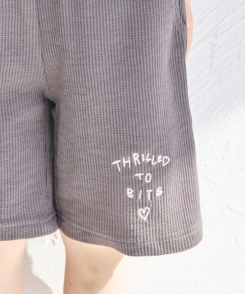 pairmanon(ペアマノン)の「【ふんわりワッフル】刺繍入り ベーシックハーフパンツ(スウェットパンツ・キッズ・ブラック/モカ/オレンジ系その他・100/130/150/90/140/120/110)」の21枚目の写真