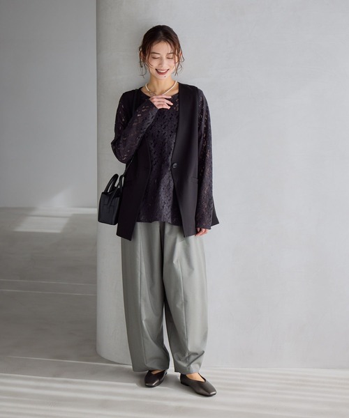 studio CLIP（スタディオクリップ）の「ロングベスト《オケージョン2026SS》（ベスト・レディース・ベージュ/カーキブラウン/ブラック/グレー・FREE）」の17枚目の写真