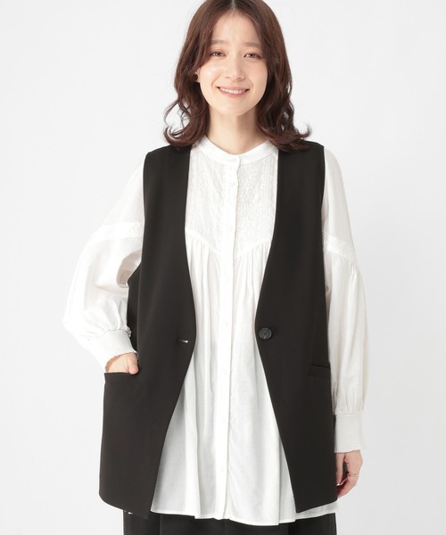 studio CLIP（スタディオクリップ）の「ロングベスト《オケージョン2026SS》（ベスト・レディース・ベージュ/カーキブラウン/ブラック/グレー・FREE）」の21枚目の写真