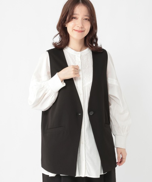 studio CLIP（スタディオクリップ）の「ロングベスト《オケージョン2026SS》（ベスト・レディース・ベージュ/カーキブラウン/ブラック/グレー・FREE）」の22枚目の写真