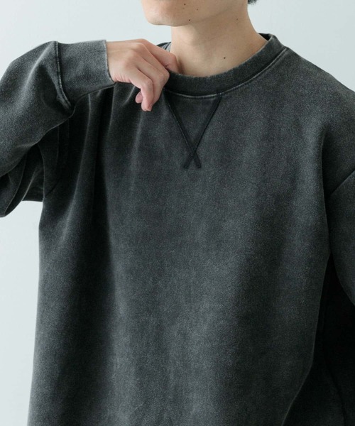 ITEMS URBANRESEARCH（アイテムズ アーバンリサーチ）の「フェードダンボール クルーネックTops（Tシャツ/カットソー・メンズ・ブラック/グリーン/ネイビー・MEDIUM/LARGE）」の4枚目の写真