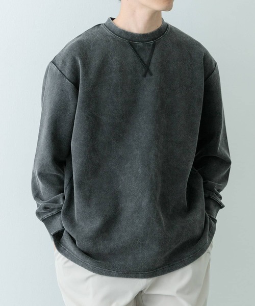 ITEMS URBANRESEARCH（アイテムズ アーバンリサーチ）の「フェードダンボール クルーネックTops（Tシャツ/カットソー・メンズ・ブラック/グリーン/ネイビー・MEDIUM/LARGE）」の6枚目の写真