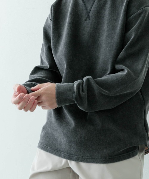 ITEMS URBANRESEARCH（アイテムズ アーバンリサーチ）の「フェードダンボール クルーネックTops（Tシャツ/カットソー・メンズ・ブラック/グリーン/ネイビー・MEDIUM/LARGE）」の7枚目の写真