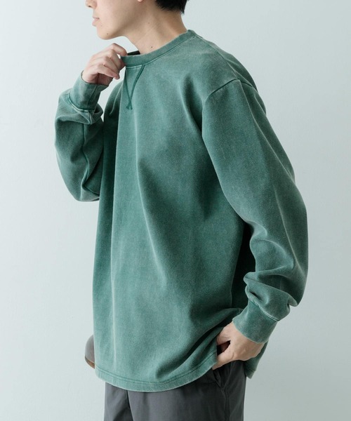 ITEMS URBANRESEARCH（アイテムズ アーバンリサーチ）の「フェードダンボール クルーネックTops（Tシャツ/カットソー・メンズ・ブラック/グリーン/ネイビー・MEDIUM/LARGE）」の12枚目の写真