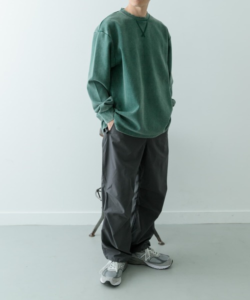 ITEMS URBANRESEARCH（アイテムズ アーバンリサーチ）の「フェードダンボール クルーネックTops（Tシャツ/カットソー・メンズ・ブラック/グリーン/ネイビー・MEDIUM/LARGE）」の13枚目の写真