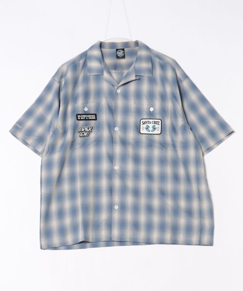 SANTA CRUZ（サンタクルーズ）の「【ムラサキスポーツ限定】SANTACRUZ/サンタクルーズ 半袖シャツ チェック 502252201（シャツ/ブラウス・メンズ・ホワイト/ブルー/オレンジ・M/XL/L）」の20枚目の写真