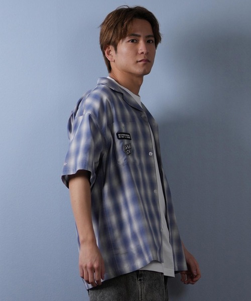 SANTA CRUZ（サンタクルーズ）の「【ムラサキスポーツ限定】SANTACRUZ/サンタクルーズ 半袖シャツ チェック 502252201（シャツ/ブラウス・メンズ・ホワイト/ブルー/オレンジ・M/XL/L）」の15枚目の写真