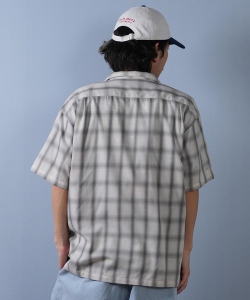 SANTA CRUZ（サンタクルーズ）の「【ムラサキスポーツ限定】SANTACRUZ/サンタクルーズ 半袖シャツ チェック 502252201（シャツ/ブラウス・メンズ・ホワイト/ブルー/オレンジ・M/XL/L）」の8枚目の写真