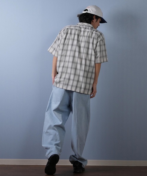 SANTA CRUZ（サンタクルーズ）の「【ムラサキスポーツ限定】SANTACRUZ/サンタクルーズ 半袖シャツ チェック 502252201（シャツ/ブラウス・メンズ・ホワイト/ブルー/オレンジ・M/XL/L）」の12枚目の写真