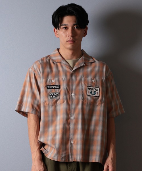 SANTA CRUZ（サンタクルーズ）の「【ムラサキスポーツ限定】SANTACRUZ/サンタクルーズ 半袖シャツ チェック 502252201（シャツ/ブラウス・メンズ・ホワイト/ブルー/オレンジ・M/XL/L）」の21枚目の写真