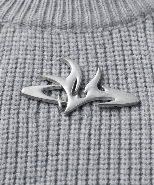 【新品未使用タグ付き】 メゾスペ ウォッシュ ダメージ クルーネック ニット UNISEX》Snow Wash Damaged Prime-Over Crew Neck Knit Pullover