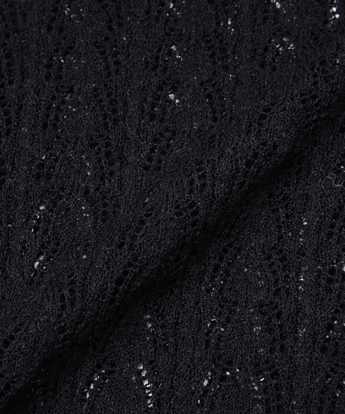 Noen（ノエン）の「ロープメッシュサマーニット（ニット/セーター・メンズ・ブラック/グレー・MEDIUM/LARGE）」の9枚目の写真