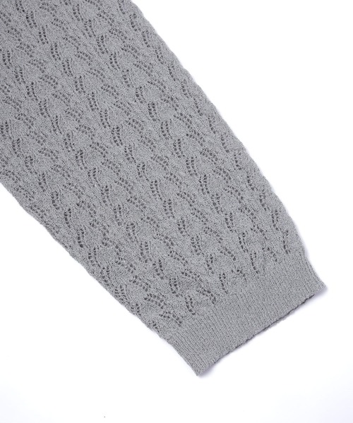 Noen（ノエン）の「ロープメッシュサマーニット（ニット/セーター・メンズ・ブラック/グレー・MEDIUM/LARGE）」の19枚目の写真