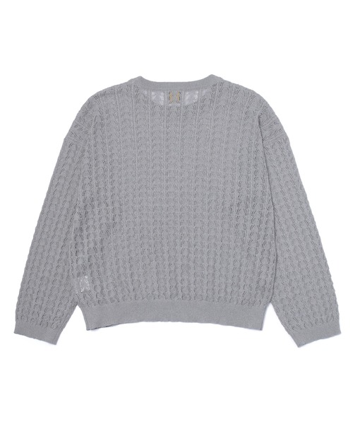 Noen（ノエン）の「ロープメッシュサマーニット（ニット/セーター・メンズ・ブラック/グレー・MEDIUM/LARGE）」の16枚目の写真