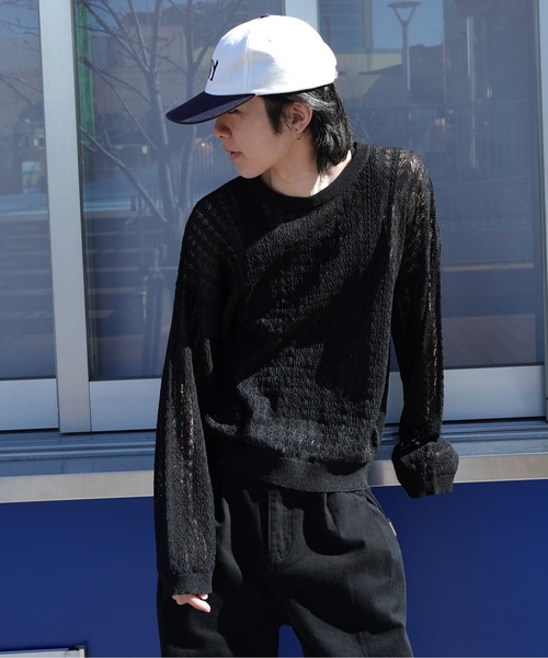 Noen（ノエン）の「ロープメッシュサマーニット（ニット/セーター・メンズ・ブラック/グレー・MEDIUM/LARGE）」の20枚目の写真