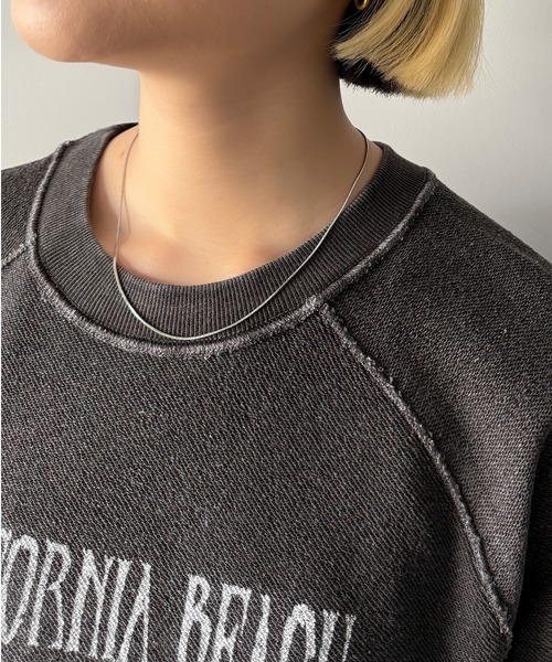 Java（ジャバ）の「《JaVaジャバコラボ》こなれ感叶う大人のゆるスタイル。裏使いヴィンテージライクピグメントプリント半袖スウェット(トップス)（スウェット・レディース・アイボリー/チャコールグレー/グリーン・MEDIUM/SMALL/X-LARGE/LARGE）」の14枚目の写真