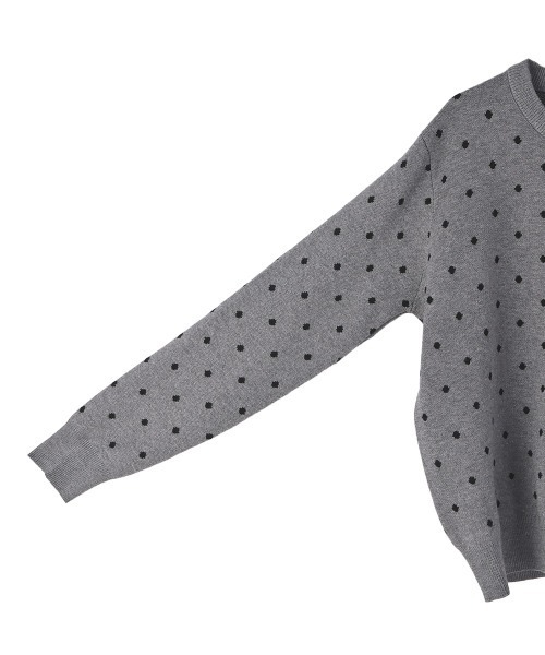 marjour(マージュール)の「JACQUARD DOT KNIT CARDIGAN(カーディガン/ボレロ・レディース・グレー・M)」の4枚目の写真