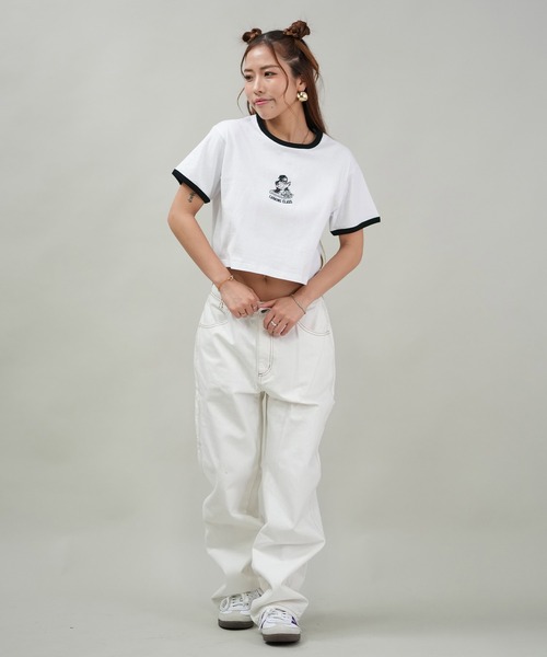 LURKING CLASS(ラーキングクラス)の「【ミニTシャツ】リンガーTシャツ/ショート丈 ST25STM03W/ST25STM04W LURKING CLASS/ラーキングクラス(Tシャツ/カットソー・レディース・ブラック系その他2/ホワイト系その他/ホワイト系その他2/ブラック系その他・L/M)」の10枚目の写真