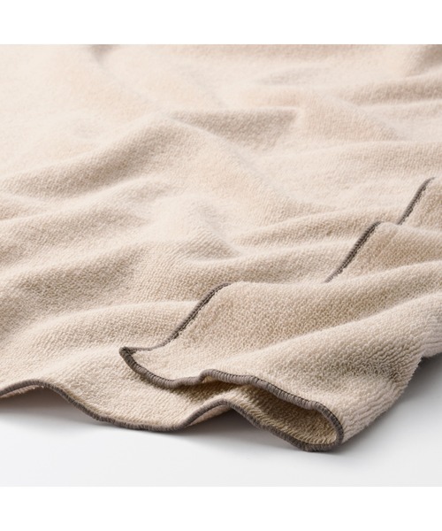 無印良品(ムジルシリョウヒン)の「カラーステッチパイル織りフェイスタオル 34×85cm(タオル・メンズ・アイボリー/チャコールグレー/ベージュ・FREE)」の8枚目の写真