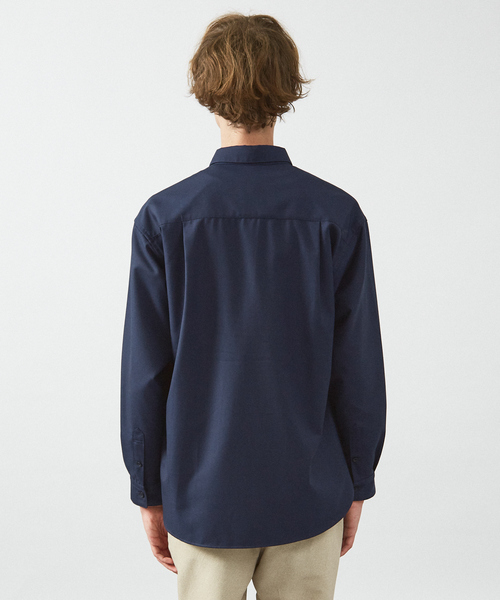 ABAHOUSE（アバハウス）の「イミテーションウール リラックスシャツ / レギュラーカラーシャツ（シャツ/ブラウス・メンズ・ホワイト/ベージュ/オレンジ/ネイビー・44/46/48）」の9枚目の写真