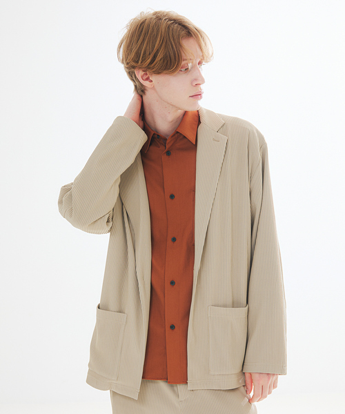 ABAHOUSE（アバハウス）の「イミテーションウール リラックスシャツ / レギュラーカラーシャツ（シャツ/ブラウス・メンズ・ホワイト/ベージュ/オレンジ/ネイビー・44/46/48）」の22枚目の写真