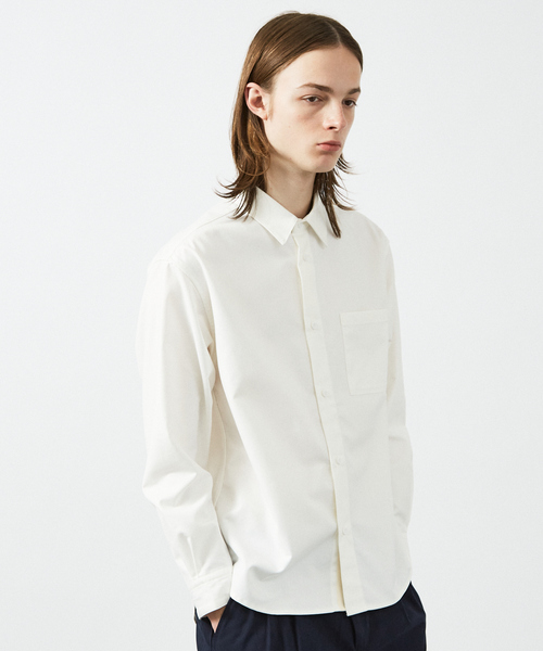 ABAHOUSE（アバハウス）の「イミテーションウール リラックスシャツ / レギュラーカラーシャツ（シャツ/ブラウス・メンズ・ホワイト/ベージュ/オレンジ/ネイビー・44/46/48）」の18枚目の写真
