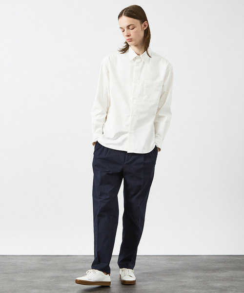 ABAHOUSE（アバハウス）の「イミテーションウール リラックスシャツ / レギュラーカラーシャツ（シャツ/ブラウス・メンズ・ホワイト/ベージュ/オレンジ/ネイビー・44/46/48）」の17枚目の写真