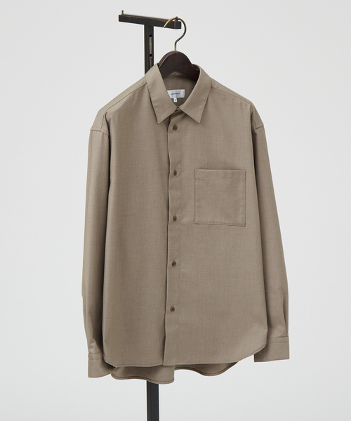 ABAHOUSE（アバハウス）の「イミテーションウール リラックスシャツ / レギュラーカラーシャツ（シャツ/ブラウス・メンズ・ホワイト/ベージュ/オレンジ/ネイビー・44/46/48）」の15枚目の写真