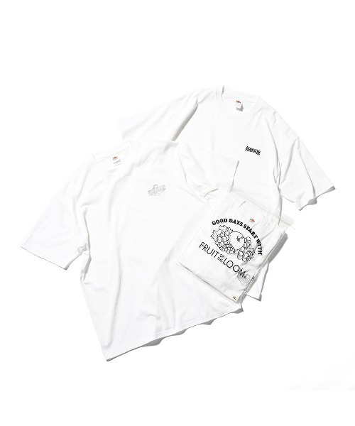 HOMEGAME(ホームゲーム)の「ホームゲーム【HOMEGAME】- HOMEGAME × FRUIT OF THE LOOM 2 PACK TEE - HG240105(Tシャツ/カットソー・メンズ・ホワイト・M/L/XL)」の1枚目の写真