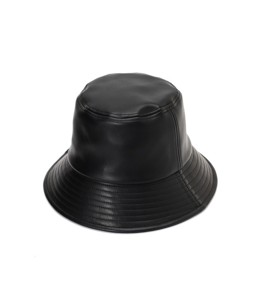 ROSE BUD(ローズバッド)の「フェイクレザーバケットハット(ハット・レディース・ホワイト/ブラック・ONE SIZE)」の8枚目の写真