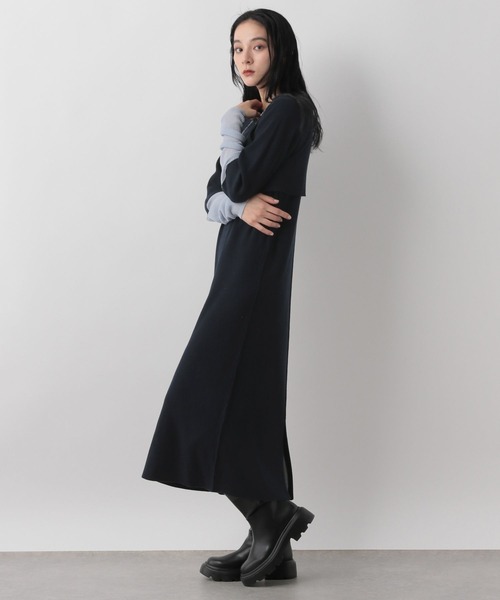 LOWRYS FARM(ローリーズファーム)の「タンクSETソデシアーワンピース 290399(ワンピース・レディース・ネイビー/チャコールグレー/アイボリー・FREE)」の15枚目の写真